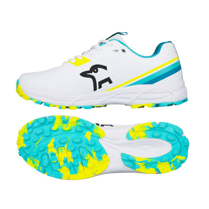 Kookaburra KC 3.0 Rubber Cricket Shoes - Aqua/Yellow