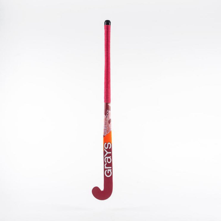 Grays Aftershock Ultrabow MC Junior Wooden Hockey Stick Pink/Red 2024