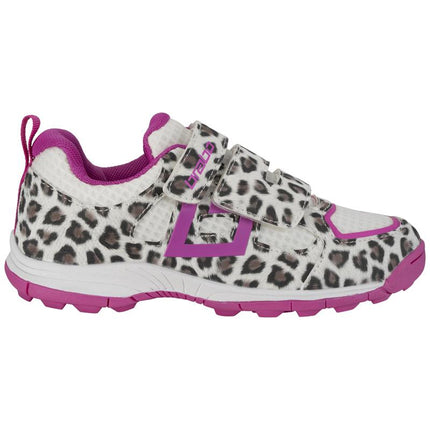 Brabo Force Velcro Junior Hockey Shoes Leopard/Pink 2026/2027