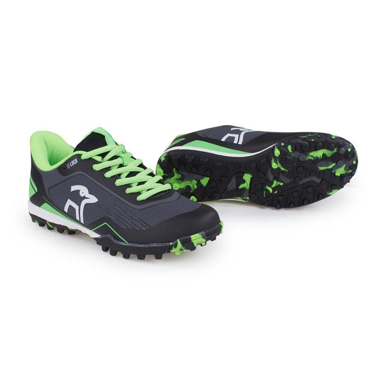 Kookaburra Orbit Junior Hockey Shoes Black/Lime 2024