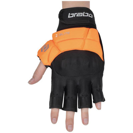 Brabo Elite Pro Player Hockey Glove w/o Thumb Orange/Black
