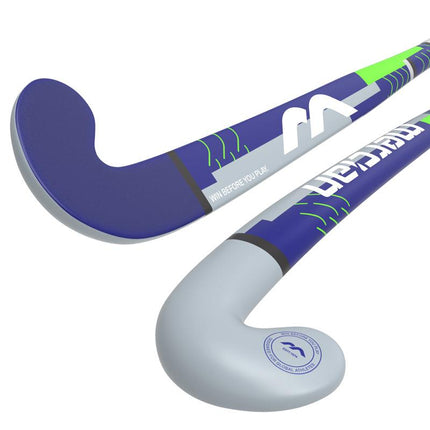 Mercian Genesis CF15 Pro Bend Junior Hockey Stick Blue/Grey 2025