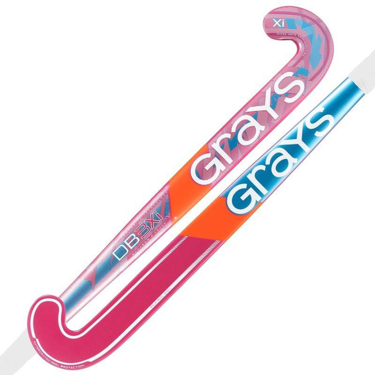 Grays JB3Xi Indoor Hockey Stick 2026/27 - High-feel Jumbow profile composite indoor stick with bold 2026 graphics