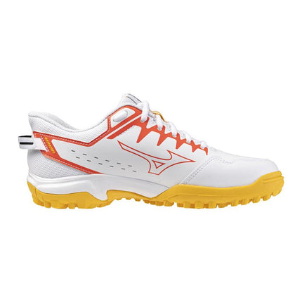 Mizuno Wave Lynx 2 Junior Hockey Shoes White/Fiery Coral 2/Citrus 2025