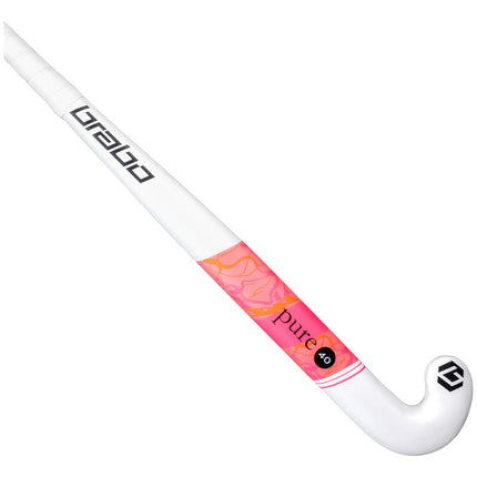 Brabo G-Force Pure 40 White/Pink Junior Hockey Stick 2025