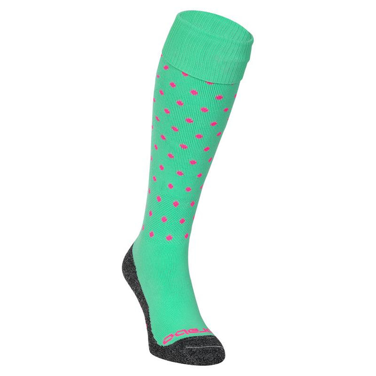 Brabo Hockey Socks - Dots Lime/Pink