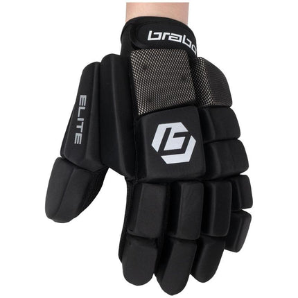 Brabo Elite Full Finger Indoor Hockey Glove Black