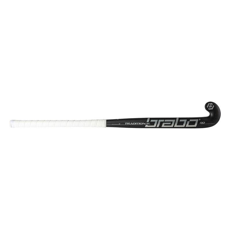 Brabo Traditional Carbon 90 LB Medium Hockey Stick Black/Silver 2024