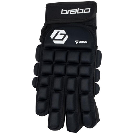 Brabo Force Full Finger Indoor Hockey Glove Right Hand Black
