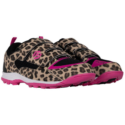 Brabo Velcro Junior Hockey Shoes 2022 Leopard/Pink