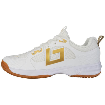 Brabo Tribute Indoor Hockey Shoes White/Gold 2026/2027