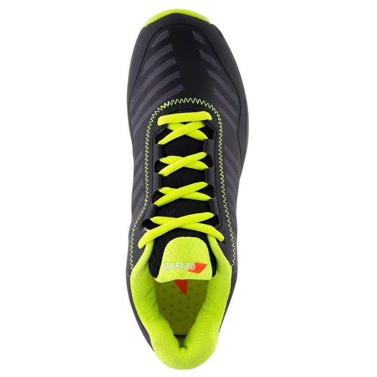 Grays Burner Rubber Junior Hockey Shoes 2021 Black/Fluo Yellow #UK 5.5