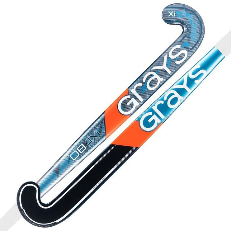 Grays DB4Xi Indoor Hockey Stick 2026/27 - Composite indoor stick with Dynabow profile and Maxi head in the 2026 graphic style