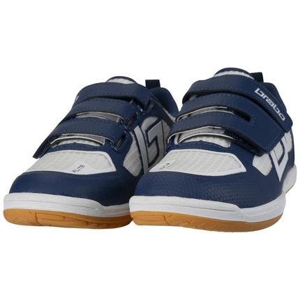 Brabo Force Velcro Junior Indoor Hockey Shoes Navy/White 2026/2027
