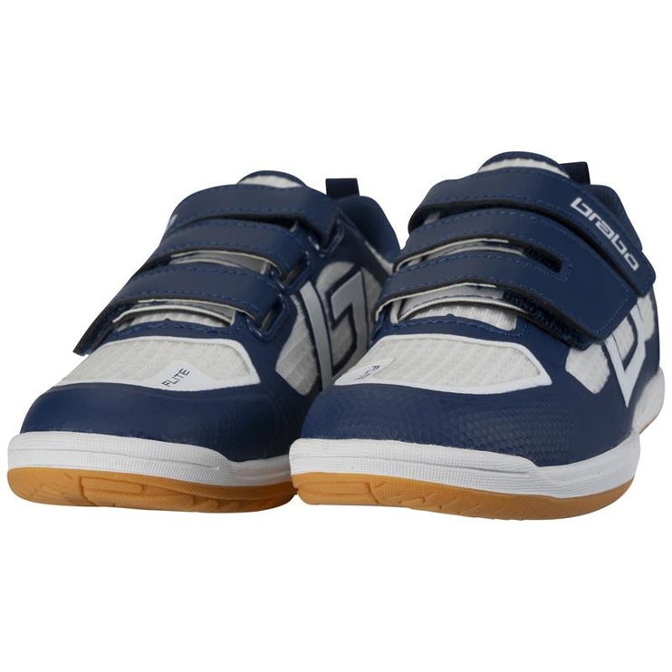 Brabo Force Velcro Junior Indoor Hockey Shoes Navy/White 2026/2027
