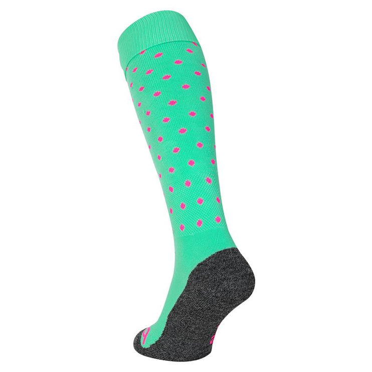 Brabo Hockey Socks - Dots Lime/Pink