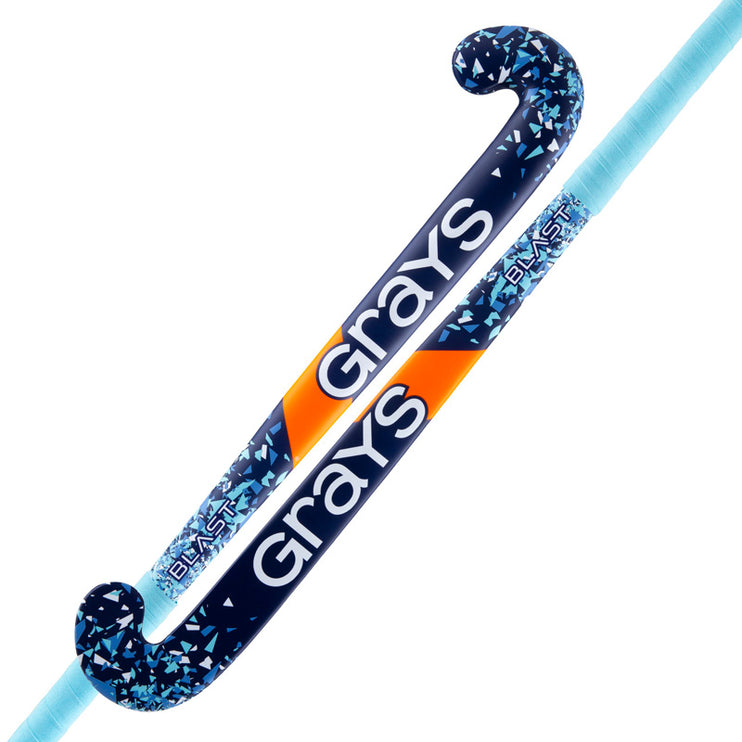 Grays Blast Ultrabow Micro Junior Wooden Hockey Stick Navy/Sky 2021