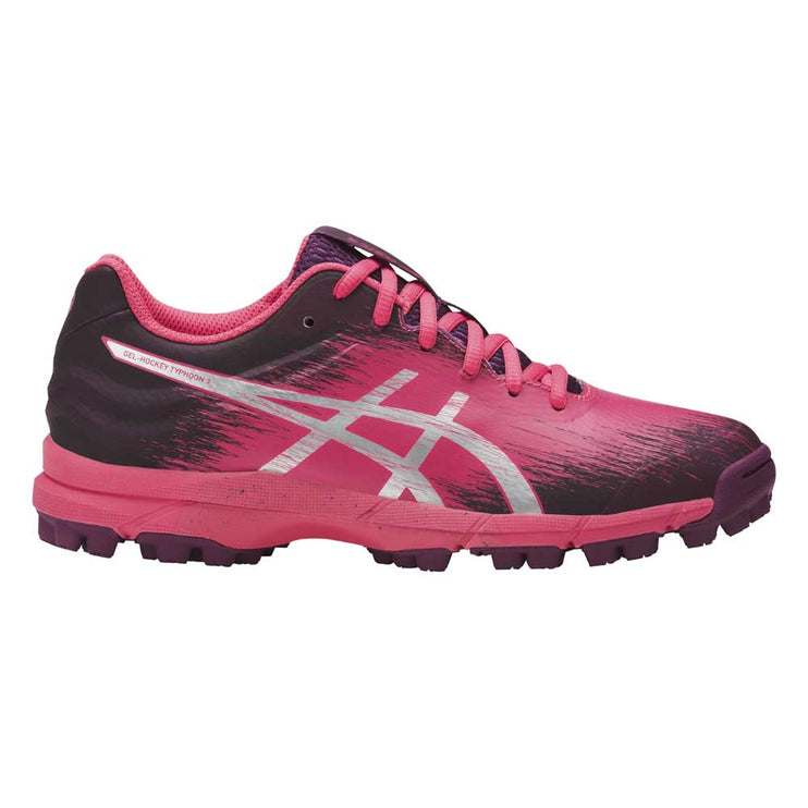 Asics Gel-Hockey Typhoon 3 Hockey Shoes In Prune/Silver/Aquarium 2017