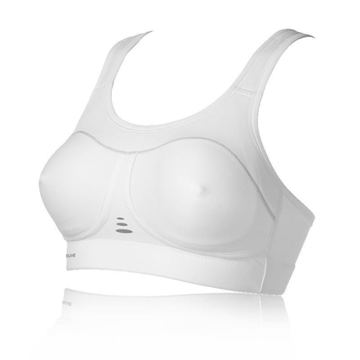 Pure Lime High Impact Compression Sports Bra White