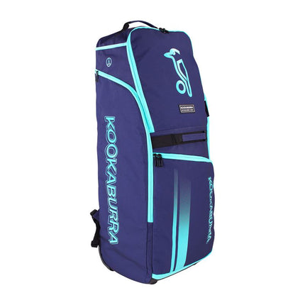 Kookaburra WD4000 Wheelie Duffle Bag Navy/Aqua