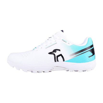 Kookaburra KC 3.0 Rubber Junior Cricket Shoes White/Aqua 2024