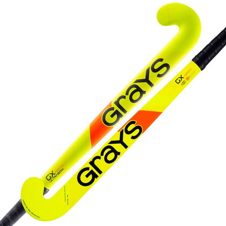 Grays GX1000 Ultrabow Micro Junior Composite Hockey Stick Fluo Yellow 2022