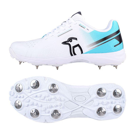 Kookaburra KC 3.0 Spike Junior Cricket Shoes White/Aqua 2024