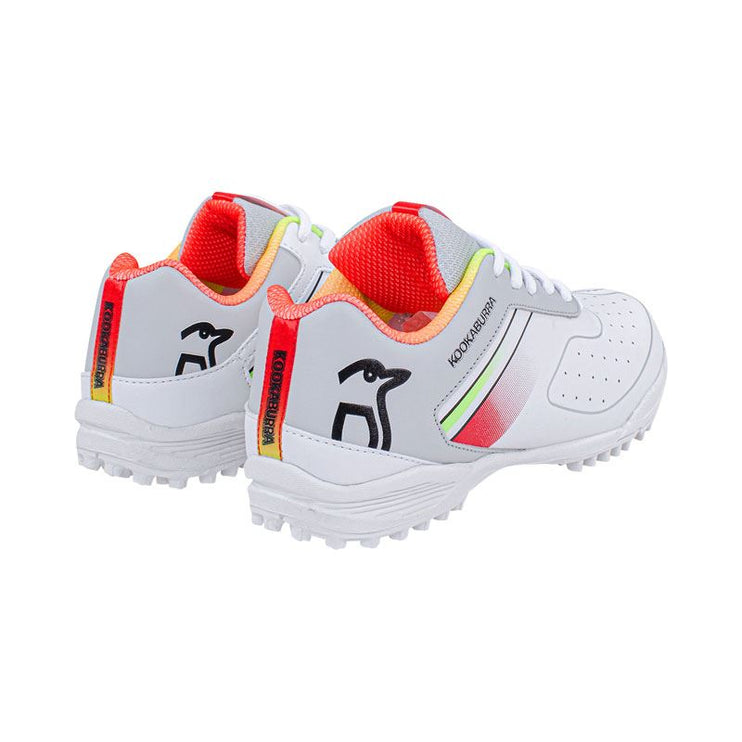 Kookaburra KC 5.0 Rubber Junior Cricket Shoes 2023 White/Red/Yellow