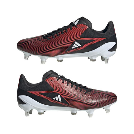 Adidas Adizero RS15 Ultimate SG Rugby Boots Black/Silver/Red