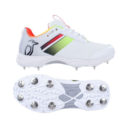 Kookaburra KC 2.0 Spike Junior Cricket Shoes 2023 White/Red/Yellow