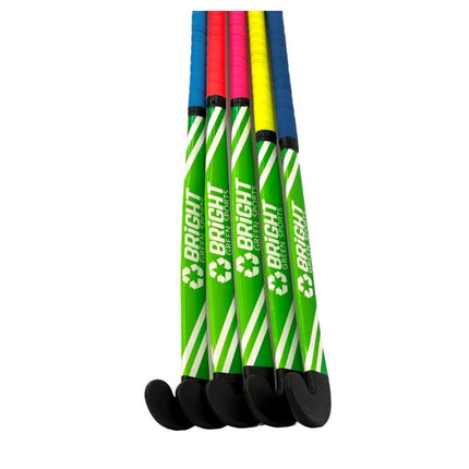 22 x Bright Green Sports Recycled Plastic Junior Hockey Sticks