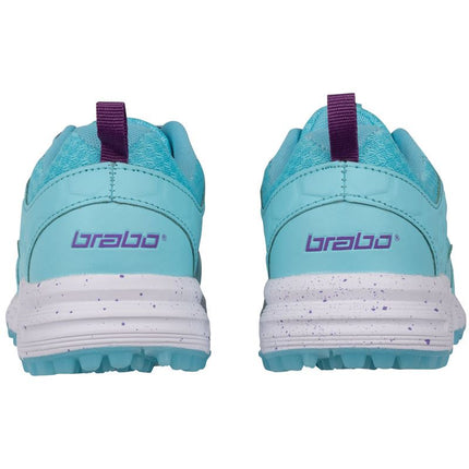 Brabo Tribute Junior Hockey Shoes 2022 Mint/Purple