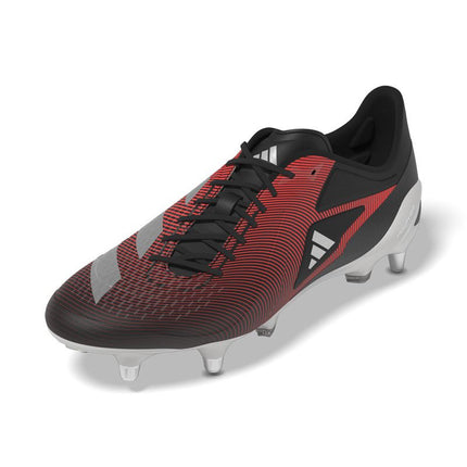 Adidas Adizero RS15 Pro SG Rugby Boots Black/Silver/Red