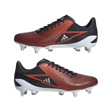 Adidas Adizero RS15 Pro SG Rugby Boots Black/Silver/Red