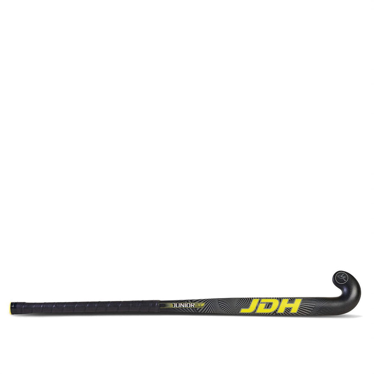 JDH Junior Mid Bow Glass Fibre Hockey Stick Yellow 2021