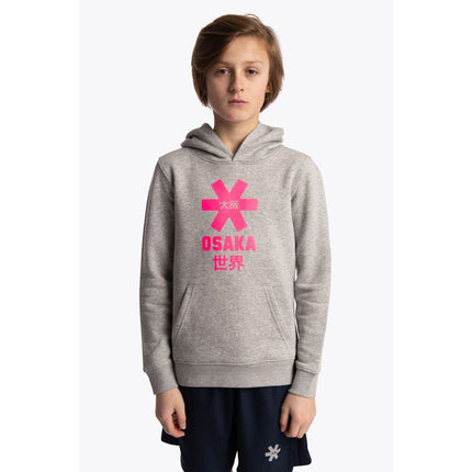 Osaka Deshi Kids Hoodie Pink Star Heather Grey