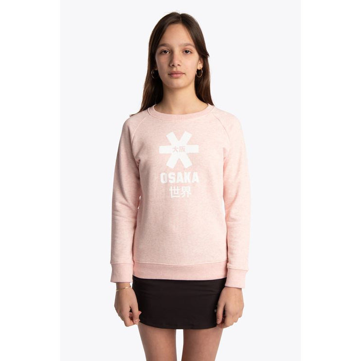 Osaka Deshi Kids Sweater White Star Cream Heather Pink