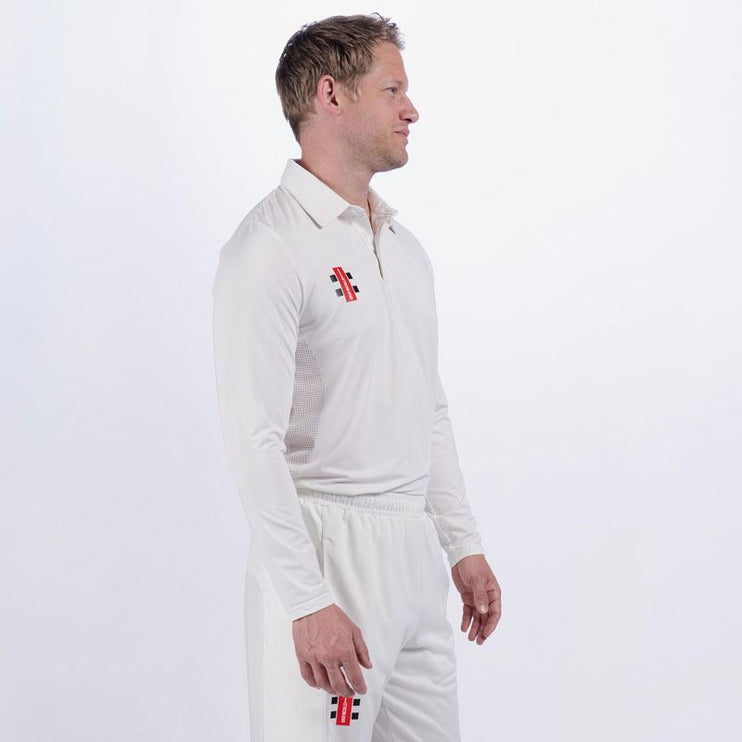 Gray-Nicolls Pro Performance Long Sleeve Polo Shirt Ivory