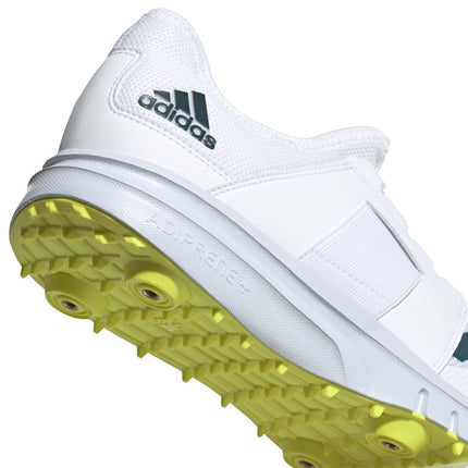 Adidas Howzat Spike Cricket Shoes White/Yellow 2022