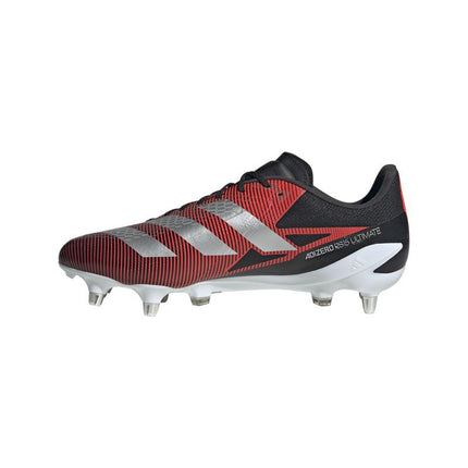 Adidas Adizero RS15 Ultimate SG Rugby Boots Black/Silver/Red