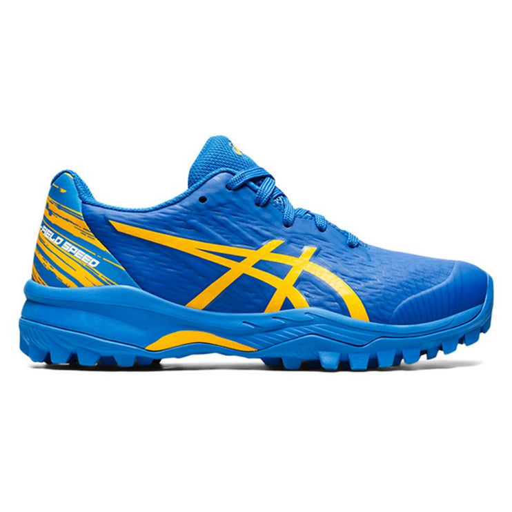 Asics Gel-Field Speed GS Junior Hockey Shoes Electric Blue/Sunflower 2022