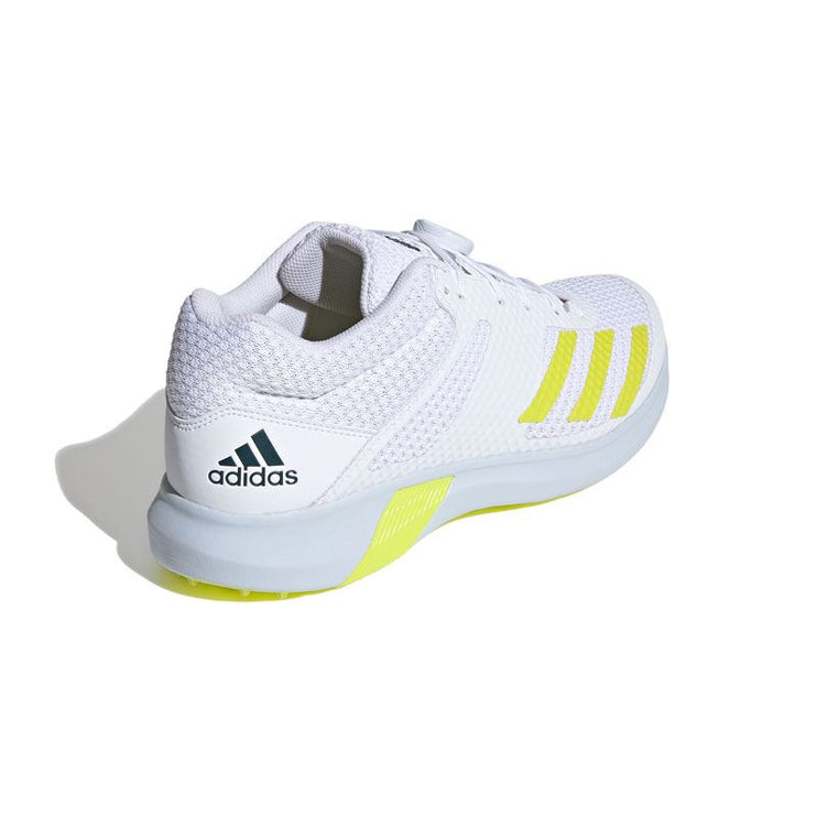 Adidas Adipower Vector Mid Cricket Shoe 2022 White/Yellow