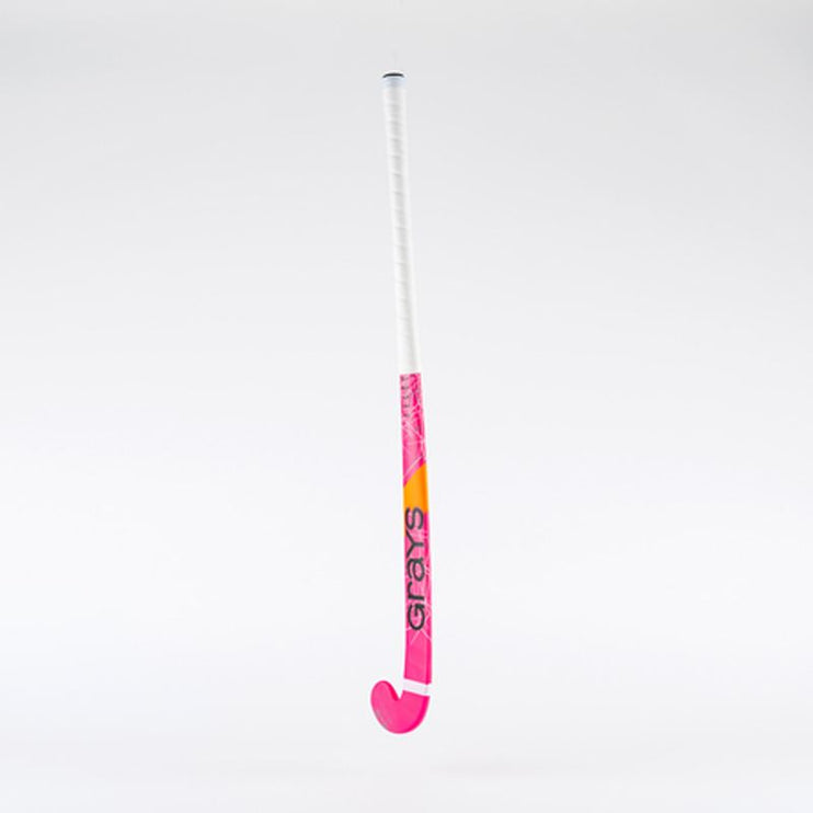 Grays Rogue Ultrabow Micro Junior Wooden Hockey Stick Pink/White 2023