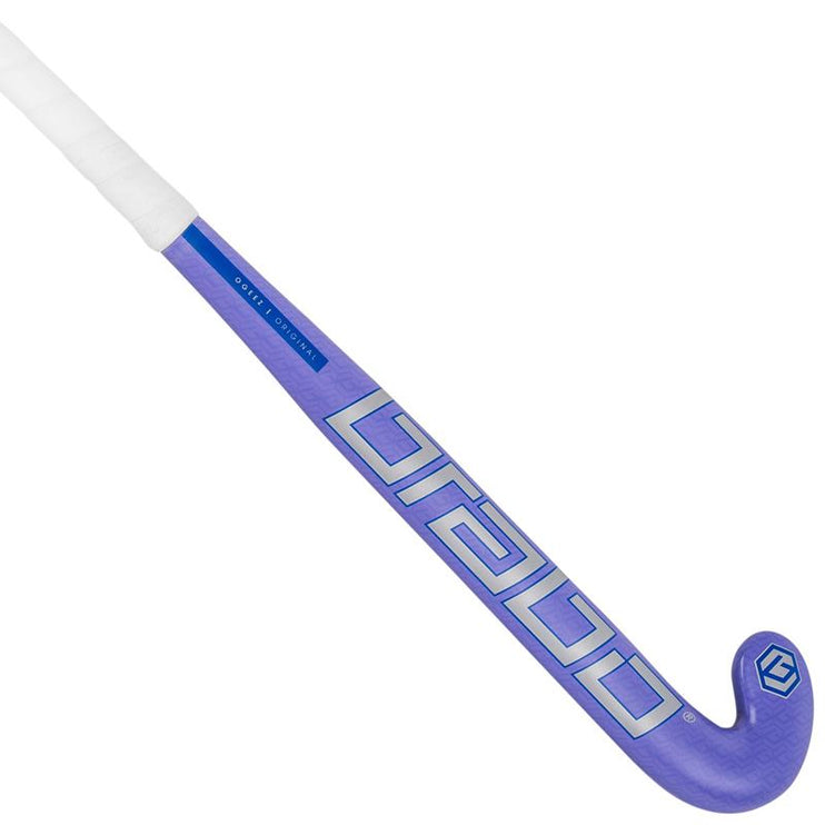 Brabo O'Geez Original Lavender/Silver Junior Wooden Hockey Stick 2022