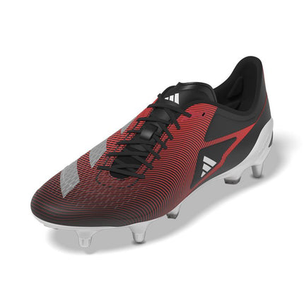 Adidas Adizero RS15 Ultimate SG Rugby Boots Black/Silver/Red