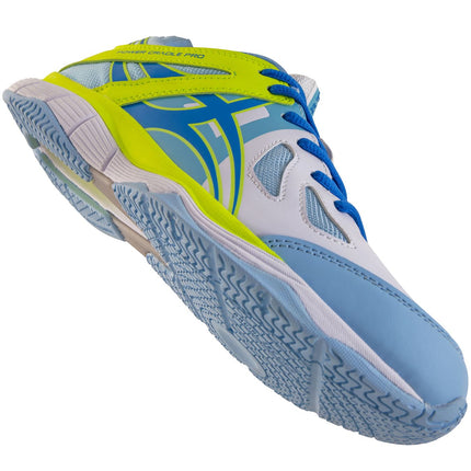 Gilbert Flare Netball Shoes White/Sky/Volt