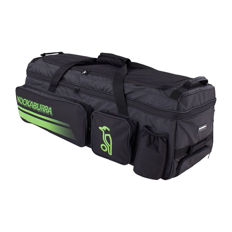 Kookaburra Pro Players Wheelie Bag Black/Lime