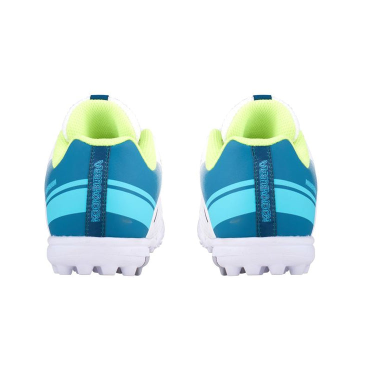 Kookaburra KC 5.0 Rubber Junior Cricket Shoes White/Teal 2024