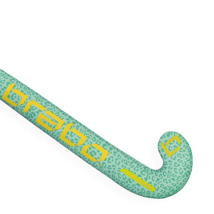 Brabo O'Geez Animal Cheetah Mint/Yellow Junior Hockey Stick 2020