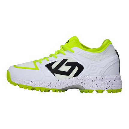 Brabo Elite Hockey Shoes 2023 White/Neon Yellow